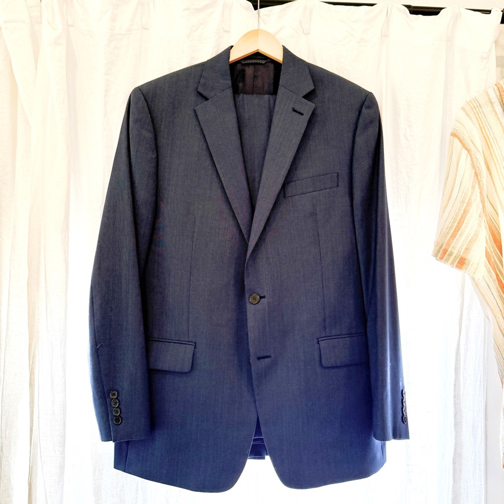 Lauren by Ralph Lauren Blue Wool Suit 42 R/L - worn once!